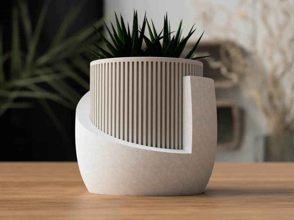 Modern Japandi Planter (White)