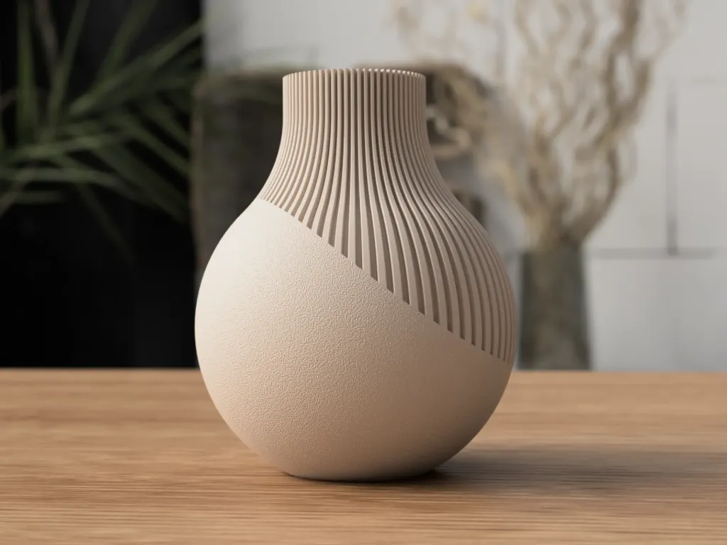 Nekki Vase (Beige (Large) Pattern 01)